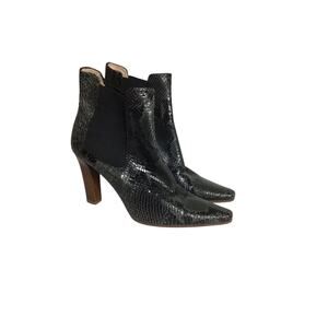 Goldie’s Women Snakeskin Ankle Boots Sz.11 Black/gray  EUC Y2K  Classic Edgy